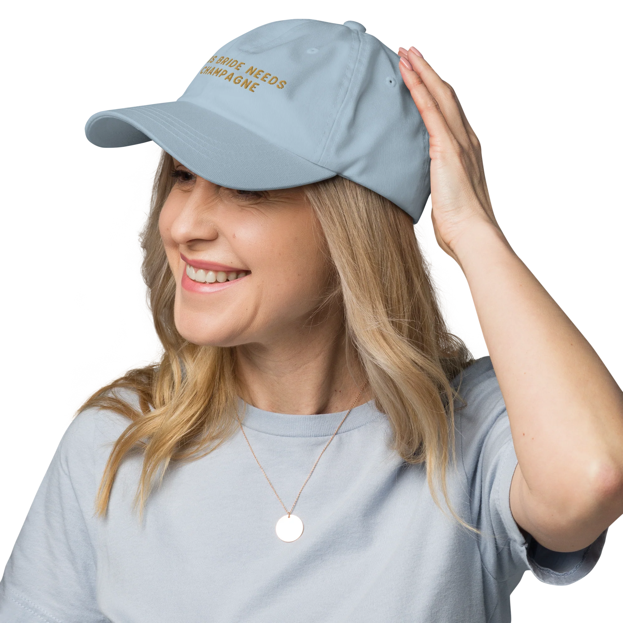 This Bride Needs Champagne Embroidered Cap - Image 7