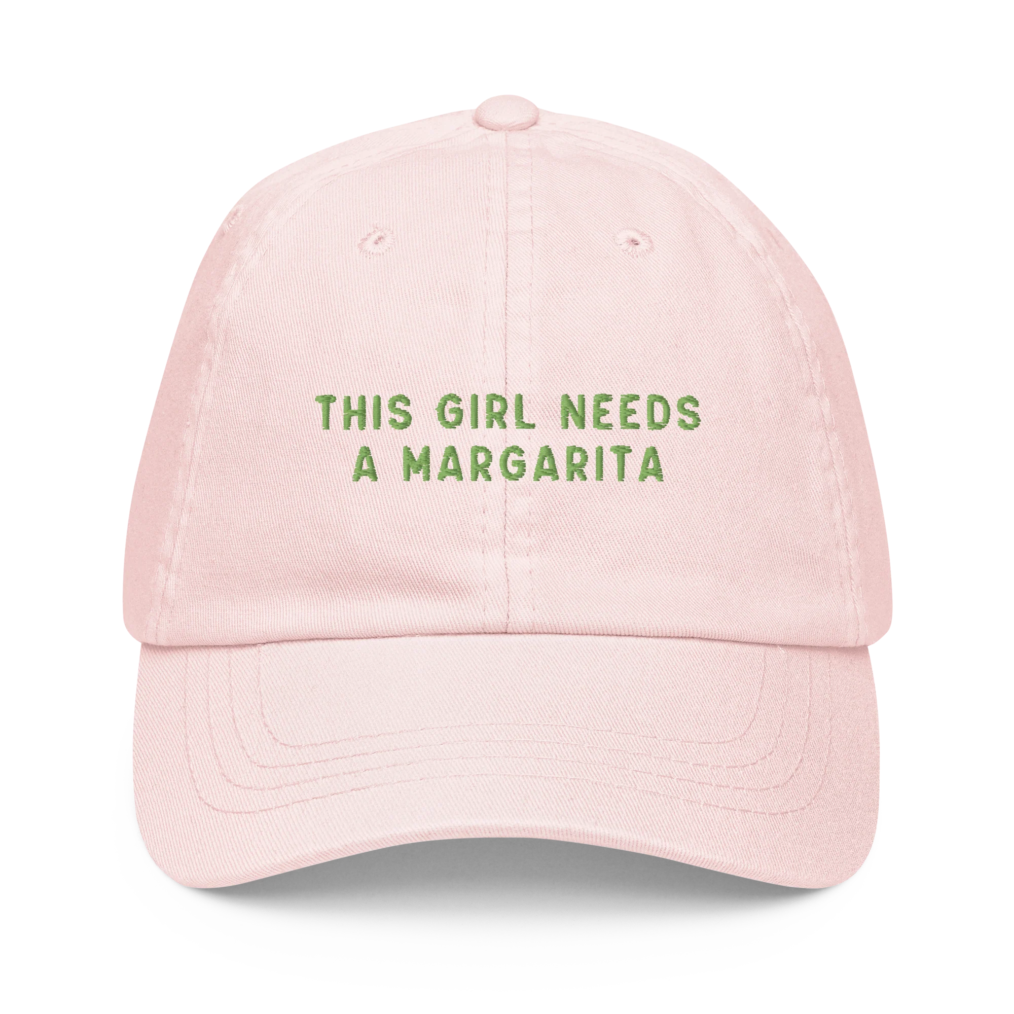 This Girl Needs A Margarita Embroidered Pastel Baseball Cap - Image 5