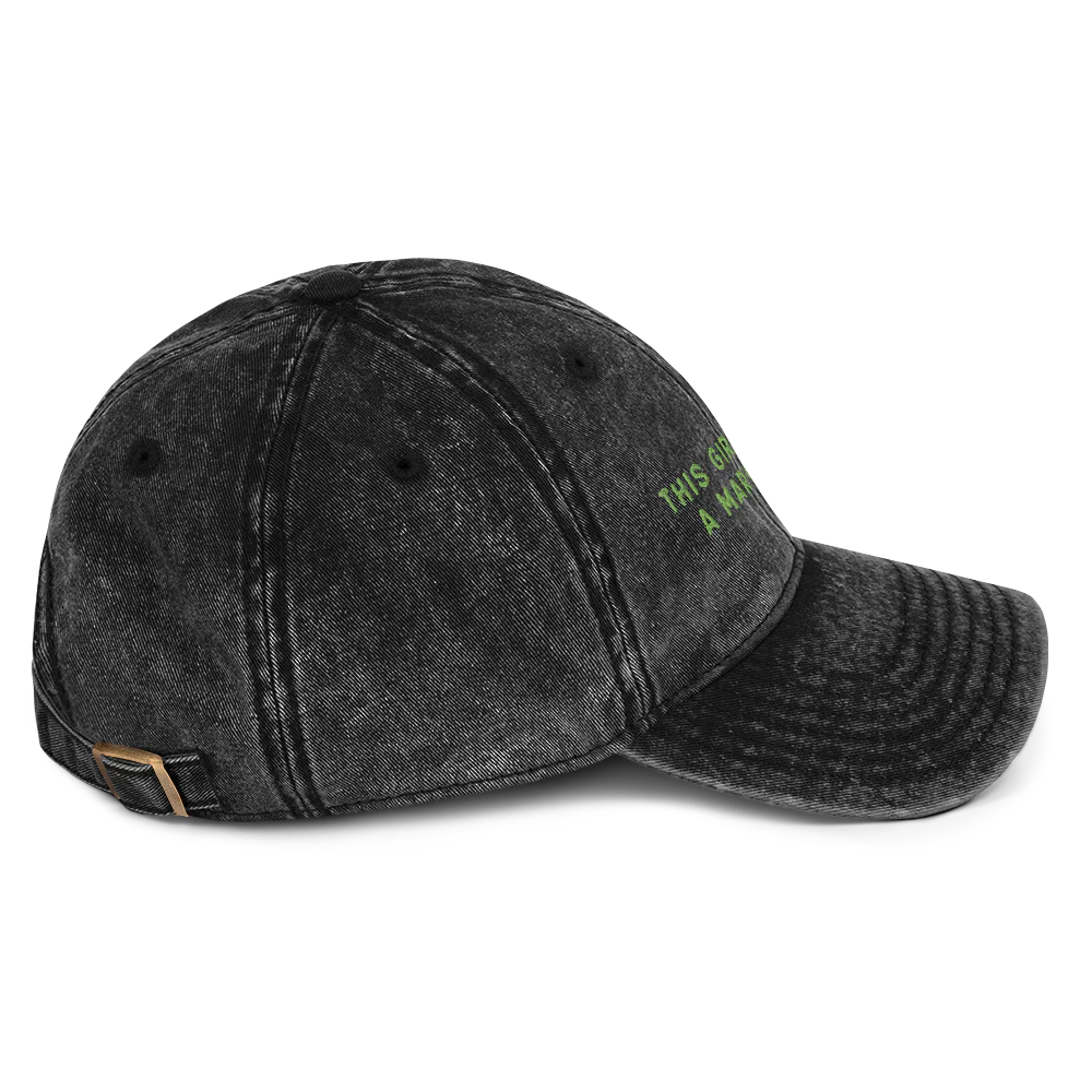 This Girl Needs A Margarita Embroidered Vintage Cap - Image 3