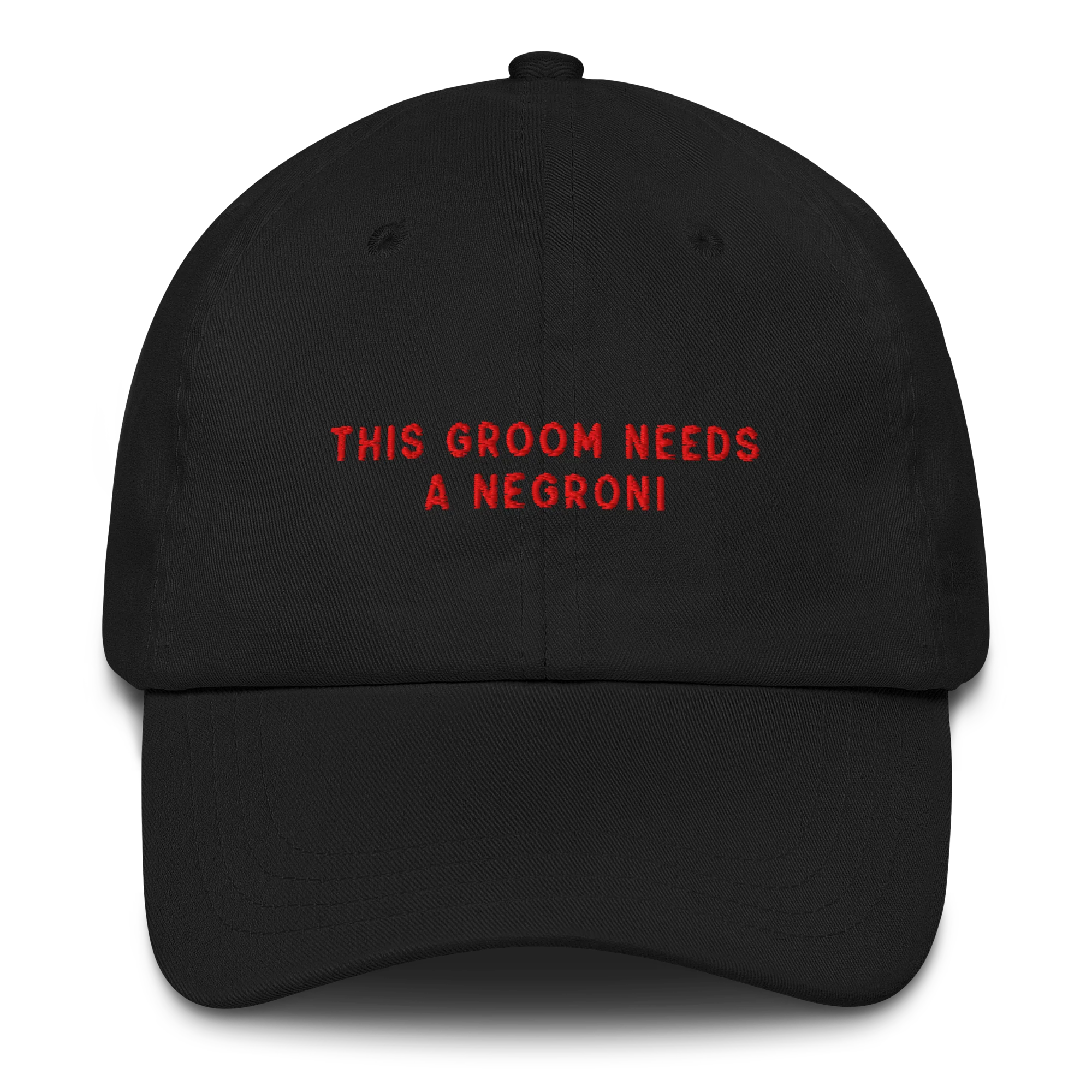 This Groom Needs a Negroni Embroidered Cap