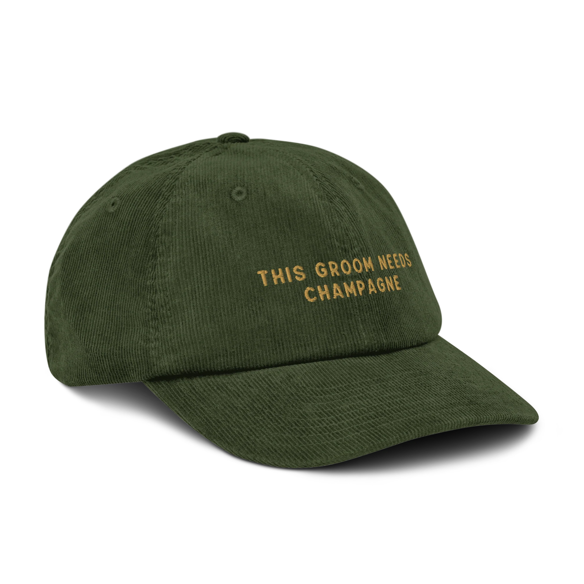 This Groom Needs Champagne Embroidered Corduroy Hat - Image 11