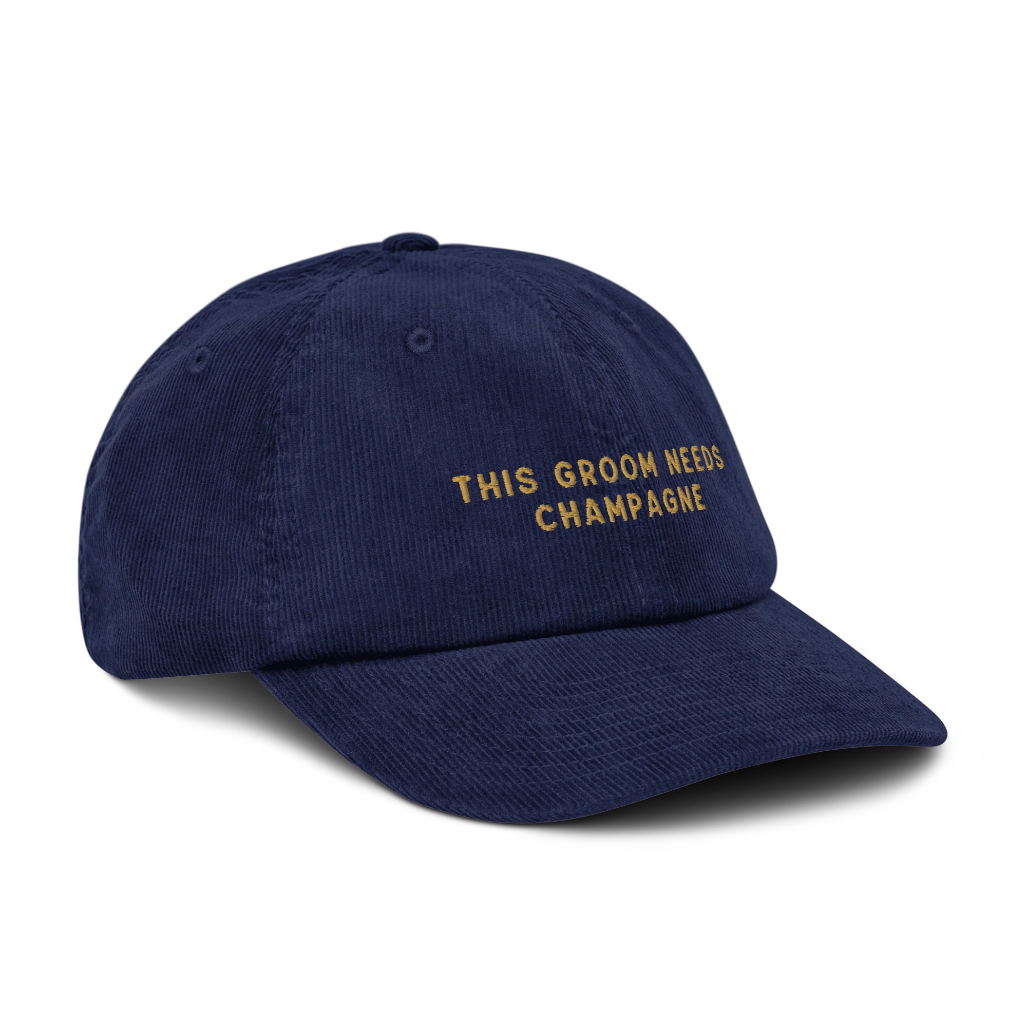 This Groom Needs Champagne Embroidered Corduroy Hat - Image 5