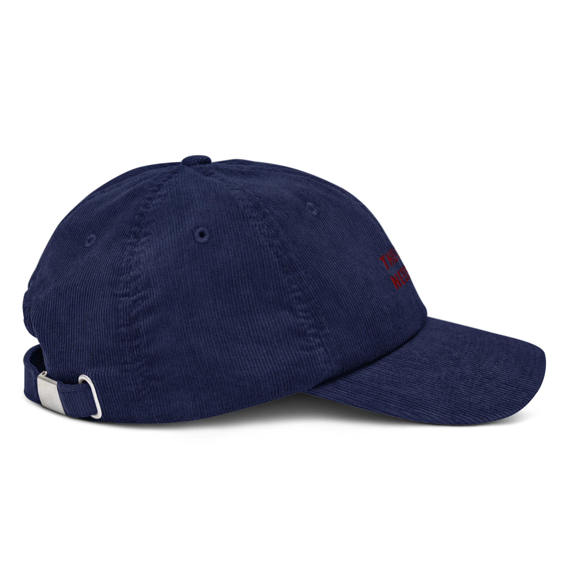 This Groom Needs Vino Embroidered Corduroy Hat - Image 11