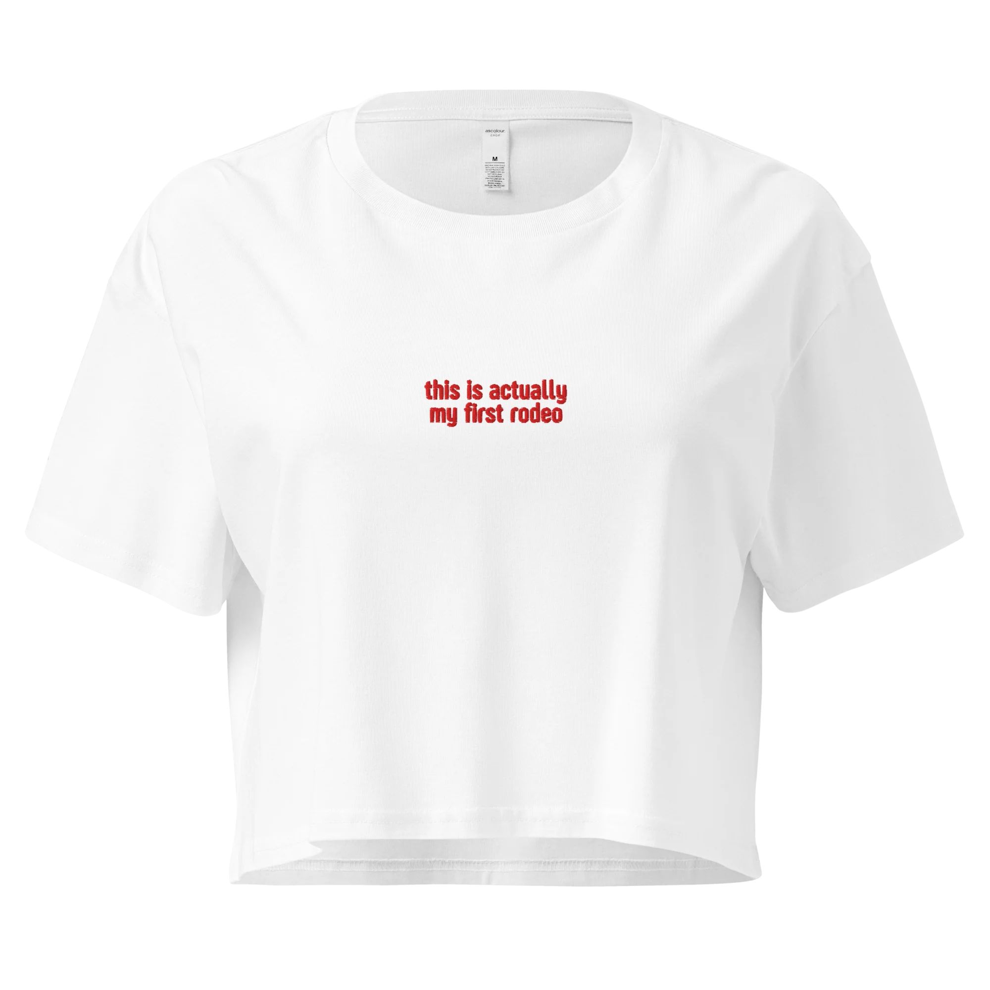 This is Actually My First Rodeo Embroidered Crop Tee - Image 4