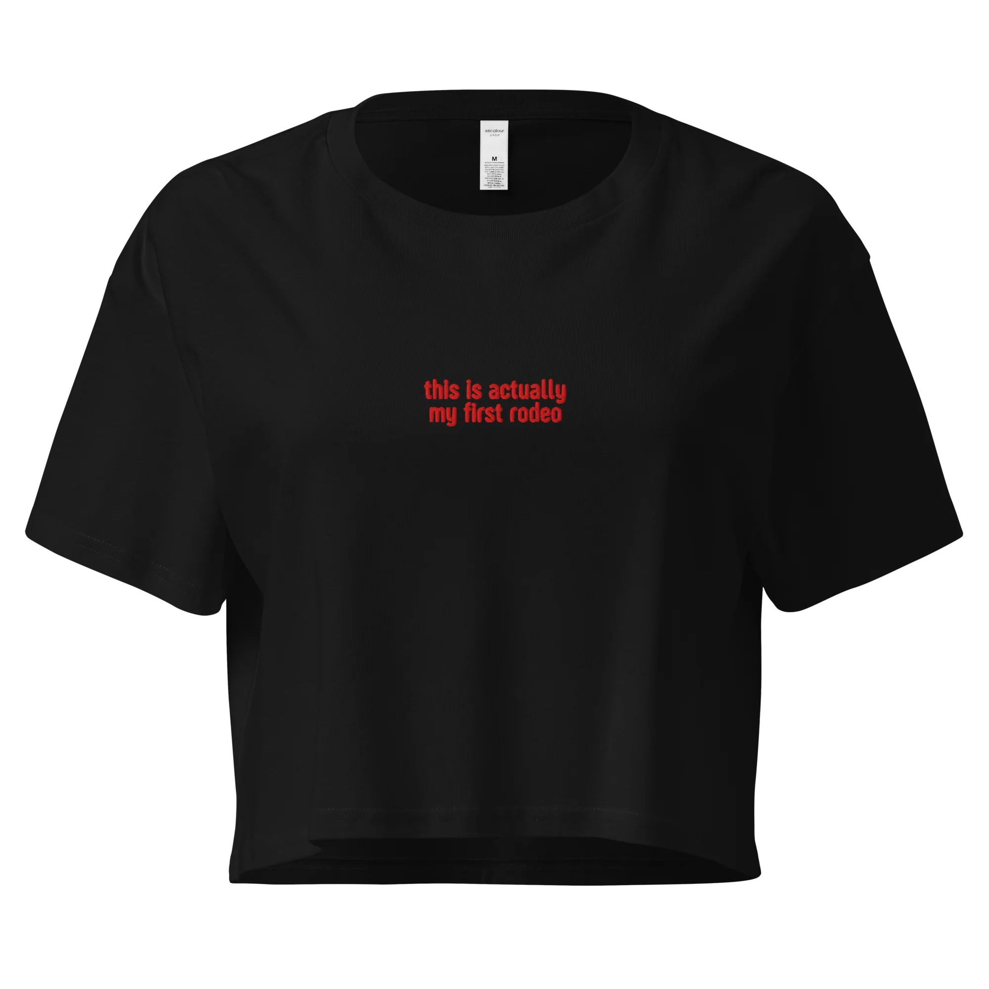 This is Actually My First Rodeo Embroidered Crop Tee - Image 7