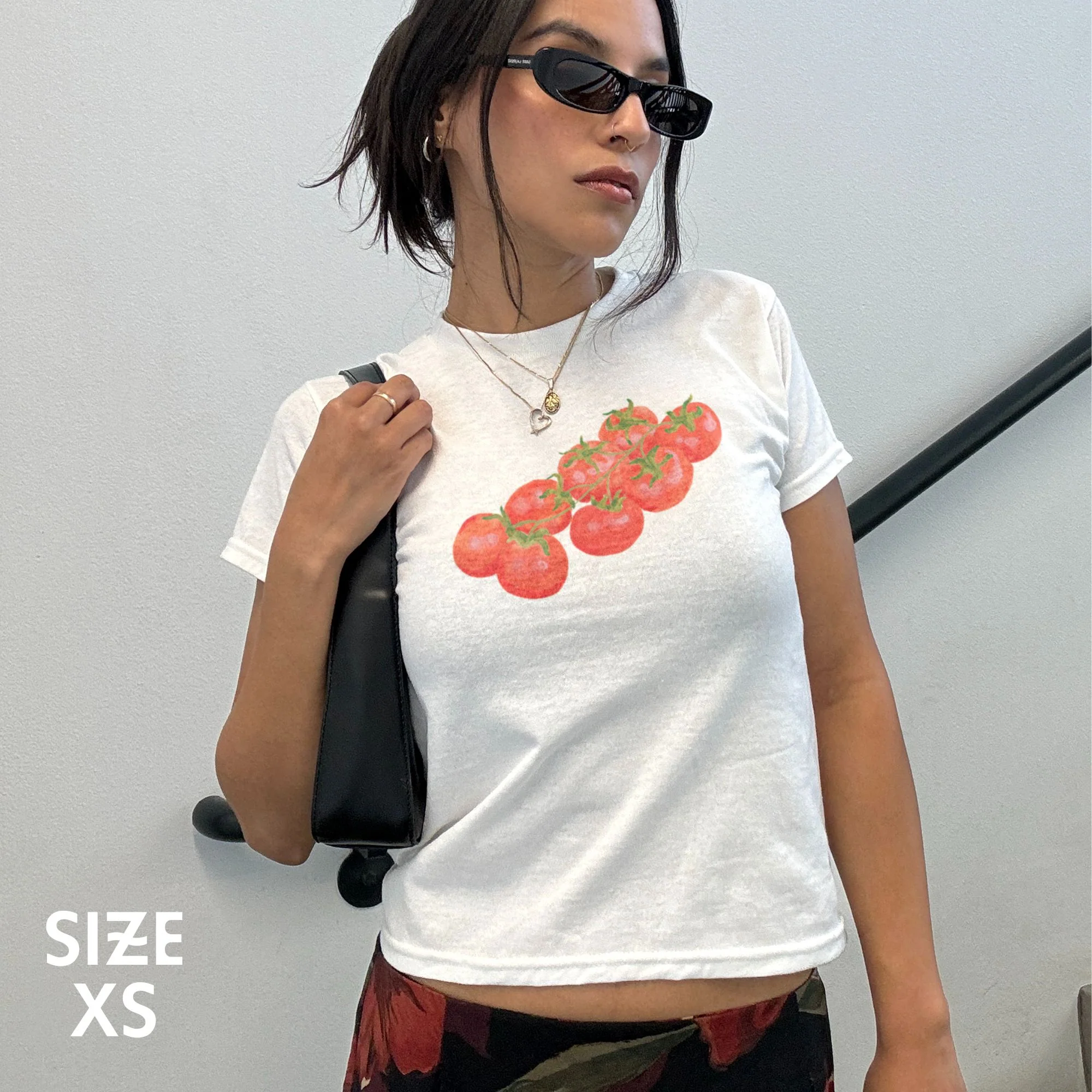 Tomato Girl Watercolor Baby Tee - Image 8