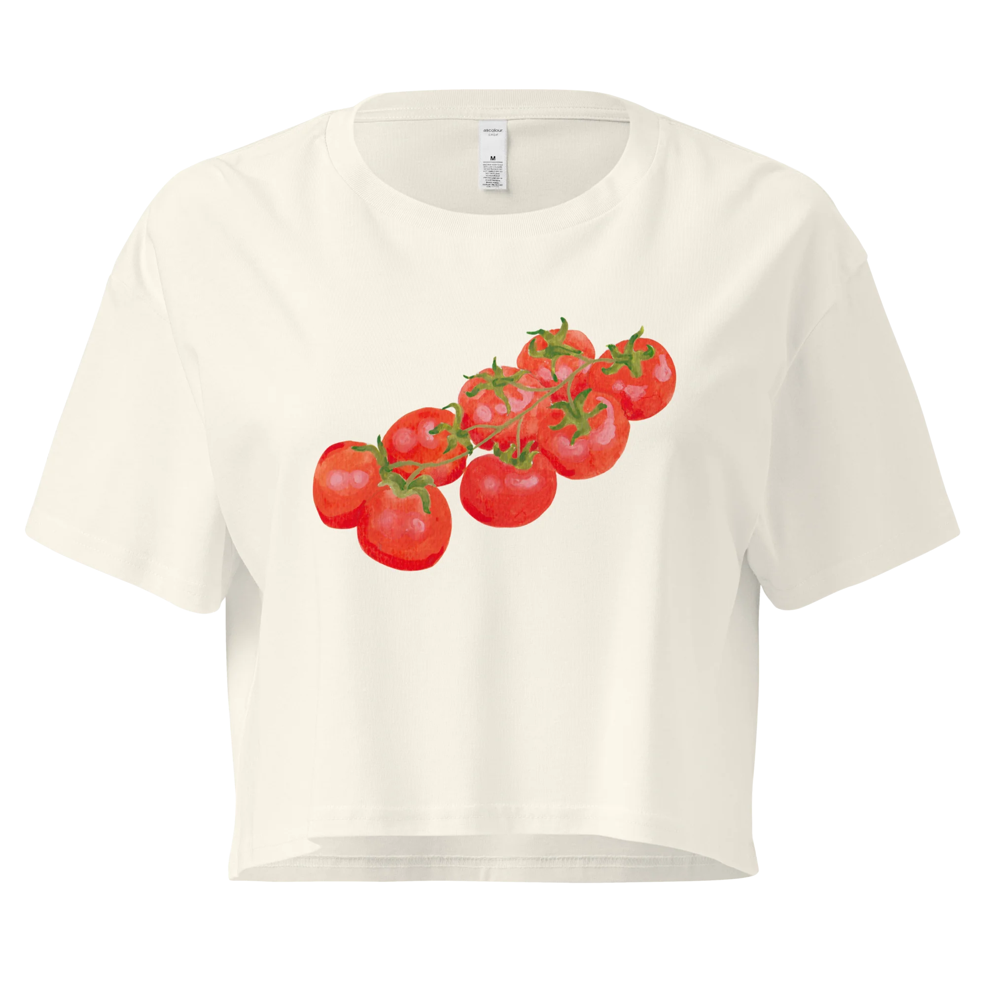 Tomato Girl Watercolor Crop Tee - Image 3