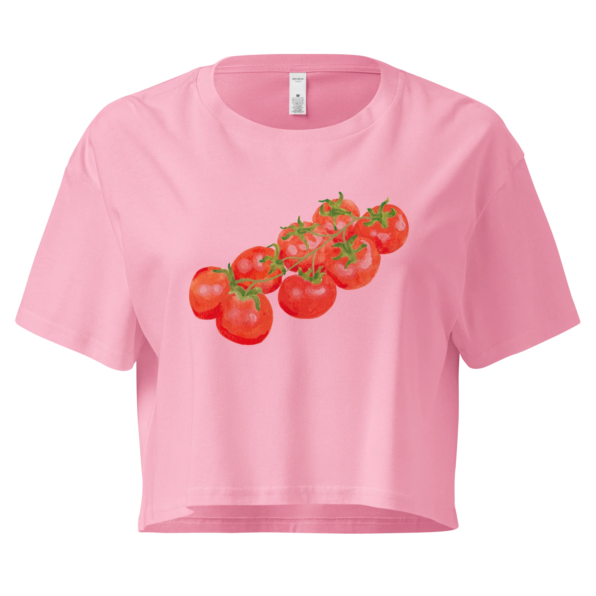 Tomato Girl Watercolor Crop Tee - Image 4