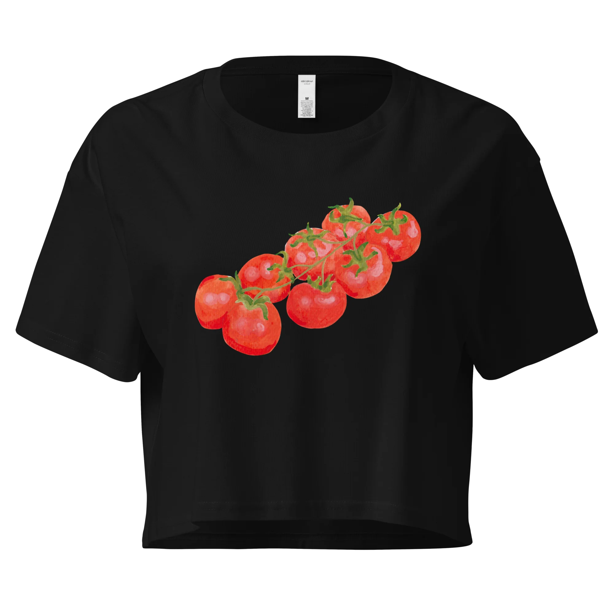 Tomato Girl Watercolor Crop Tee - Image 7