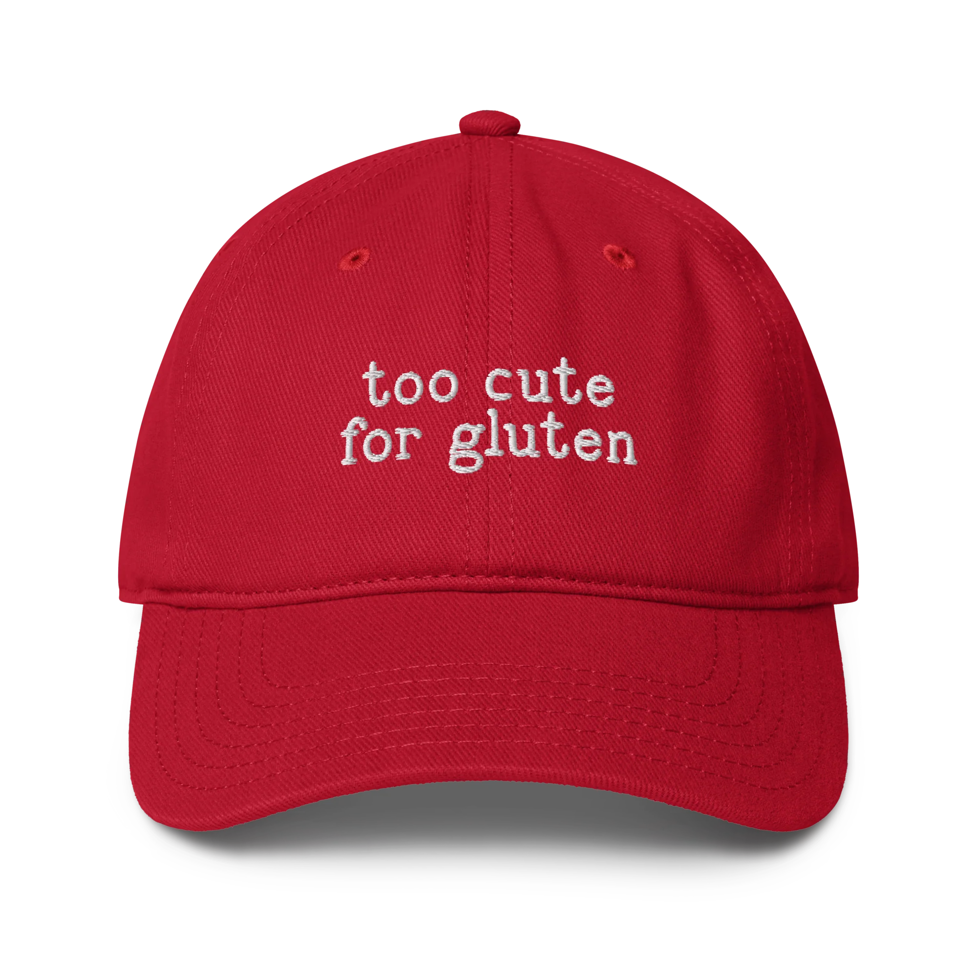 Too Cute for Gluten Embroidered Baseball Cap - Image 8