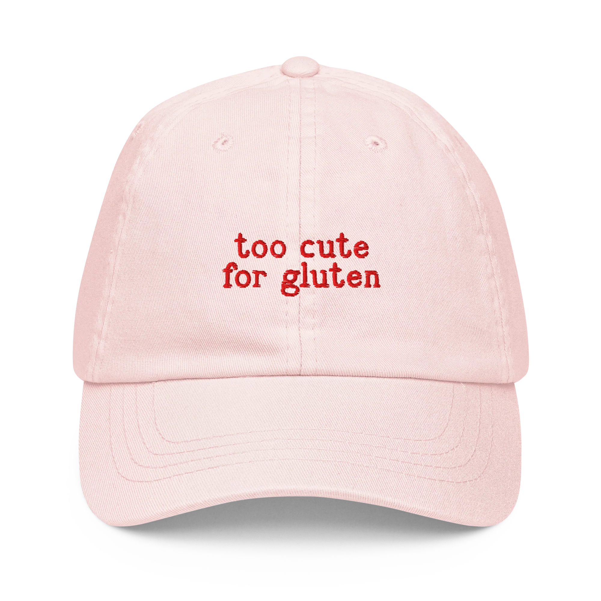 Too Cute for Gluten Embroidered Pastel Baseball Cap - Image 4