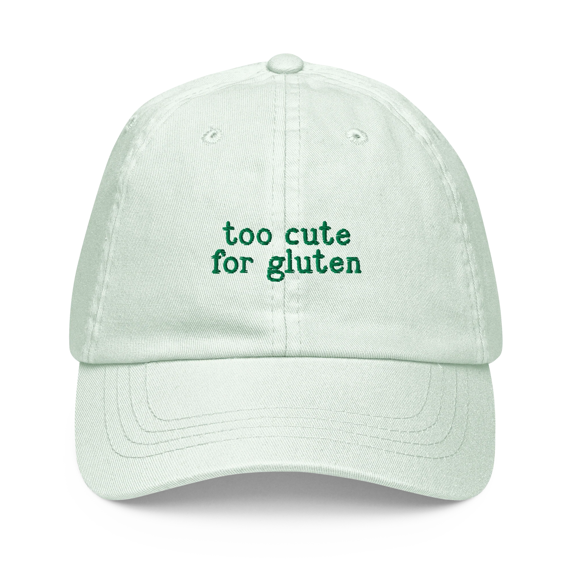 Too Cute for Gluten Embroidered Pastel Baseball Cap - Image 5