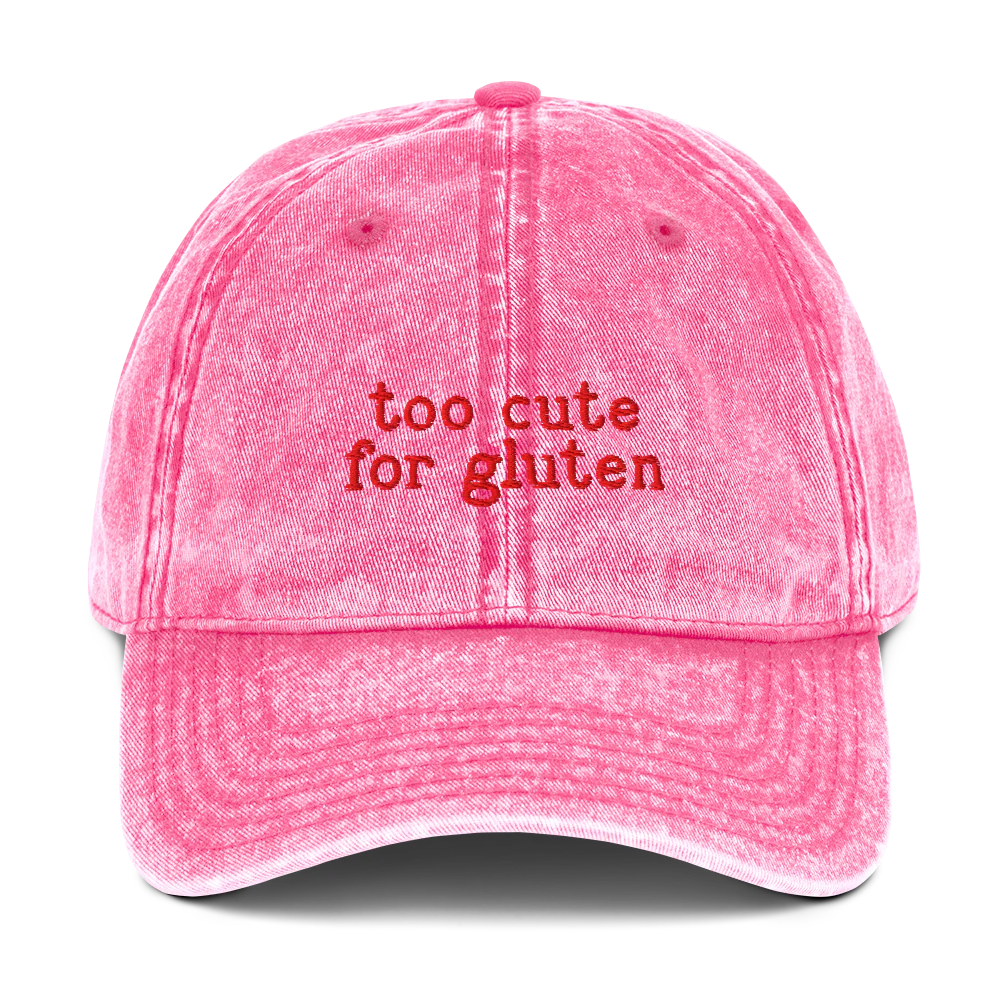 Too Cute for Gluten Intolerant Embroidered Vintage Cap - Image 7