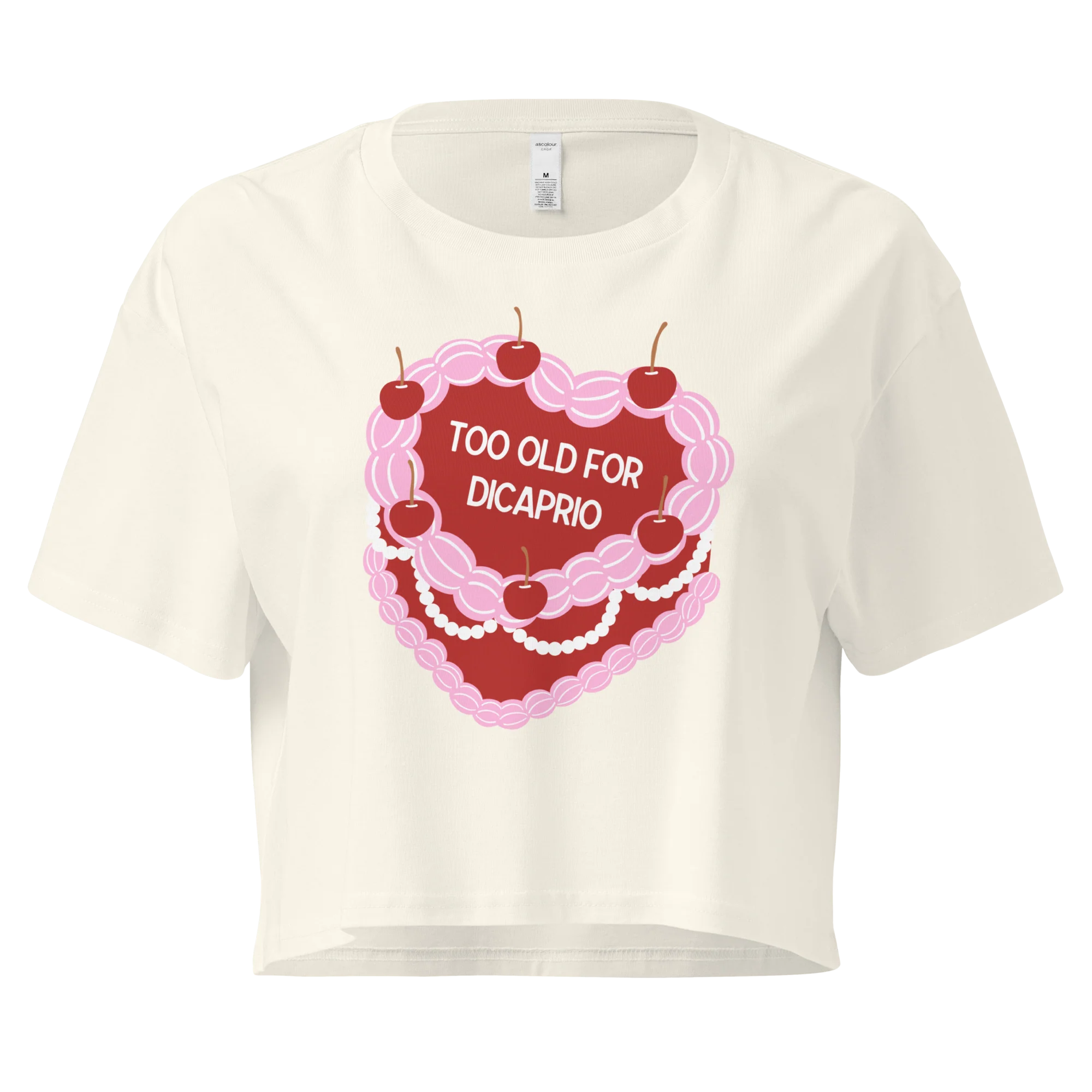 Too Old for DiCaprio Cake Crop Tee - Image 3