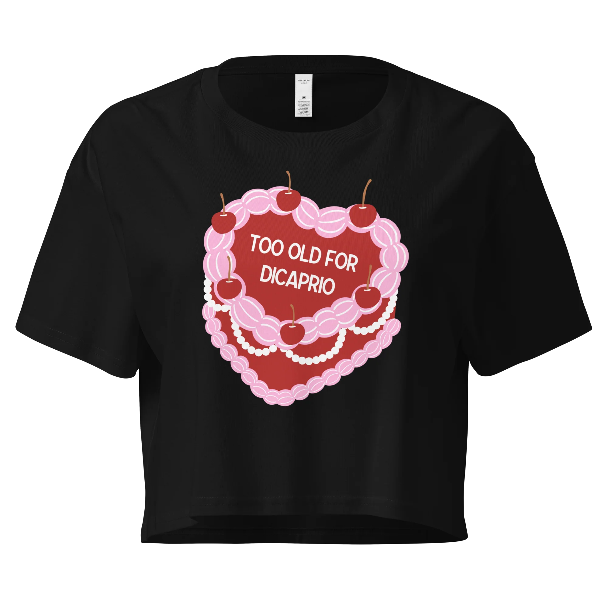 Too Old for DiCaprio Cake Crop Tee - Image 4