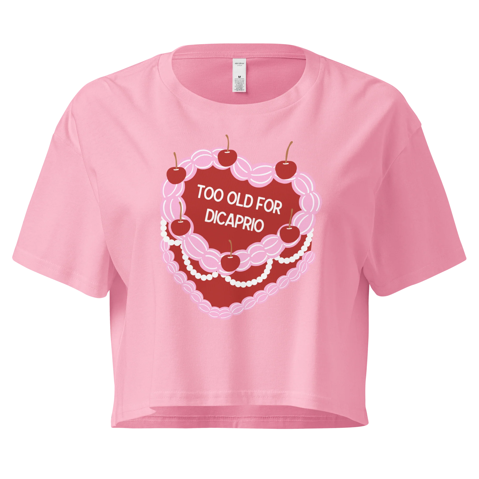 Too Old for DiCaprio Cake Crop Tee - Image 7