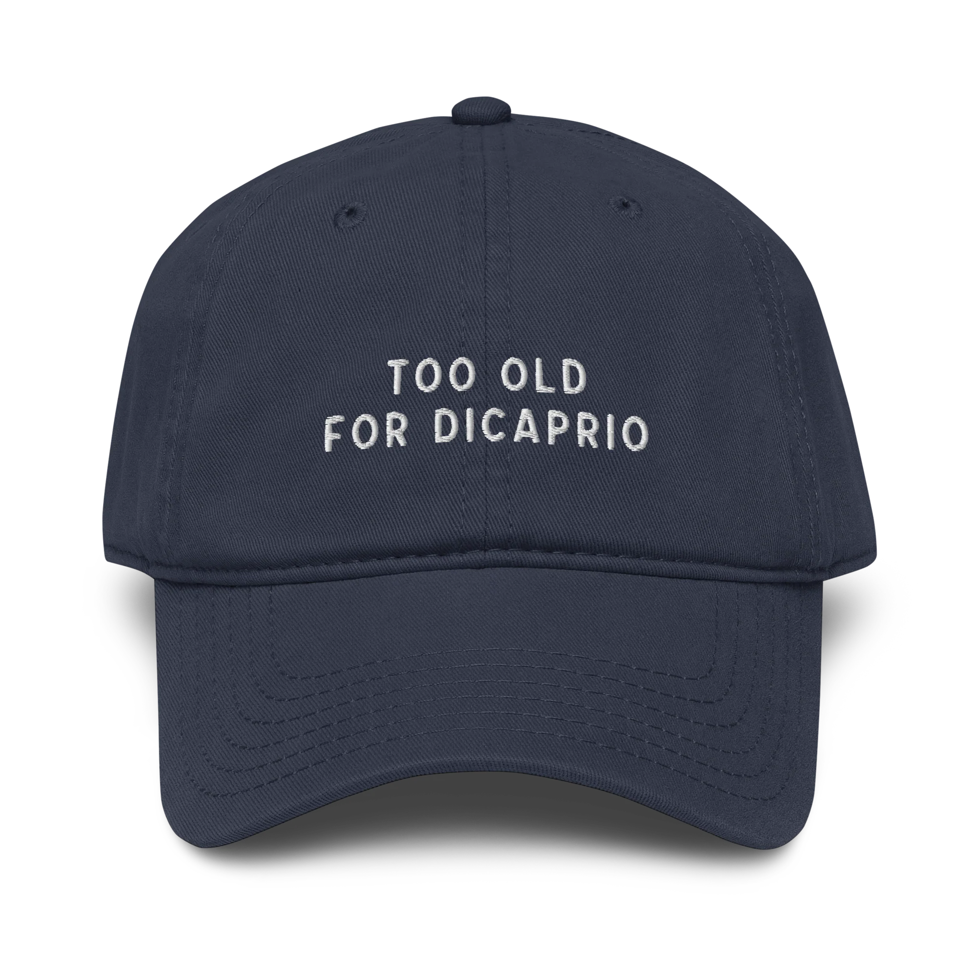 Too Old For DiCaprio Embroidered Vintage Wash Baseball Cap - Image 4