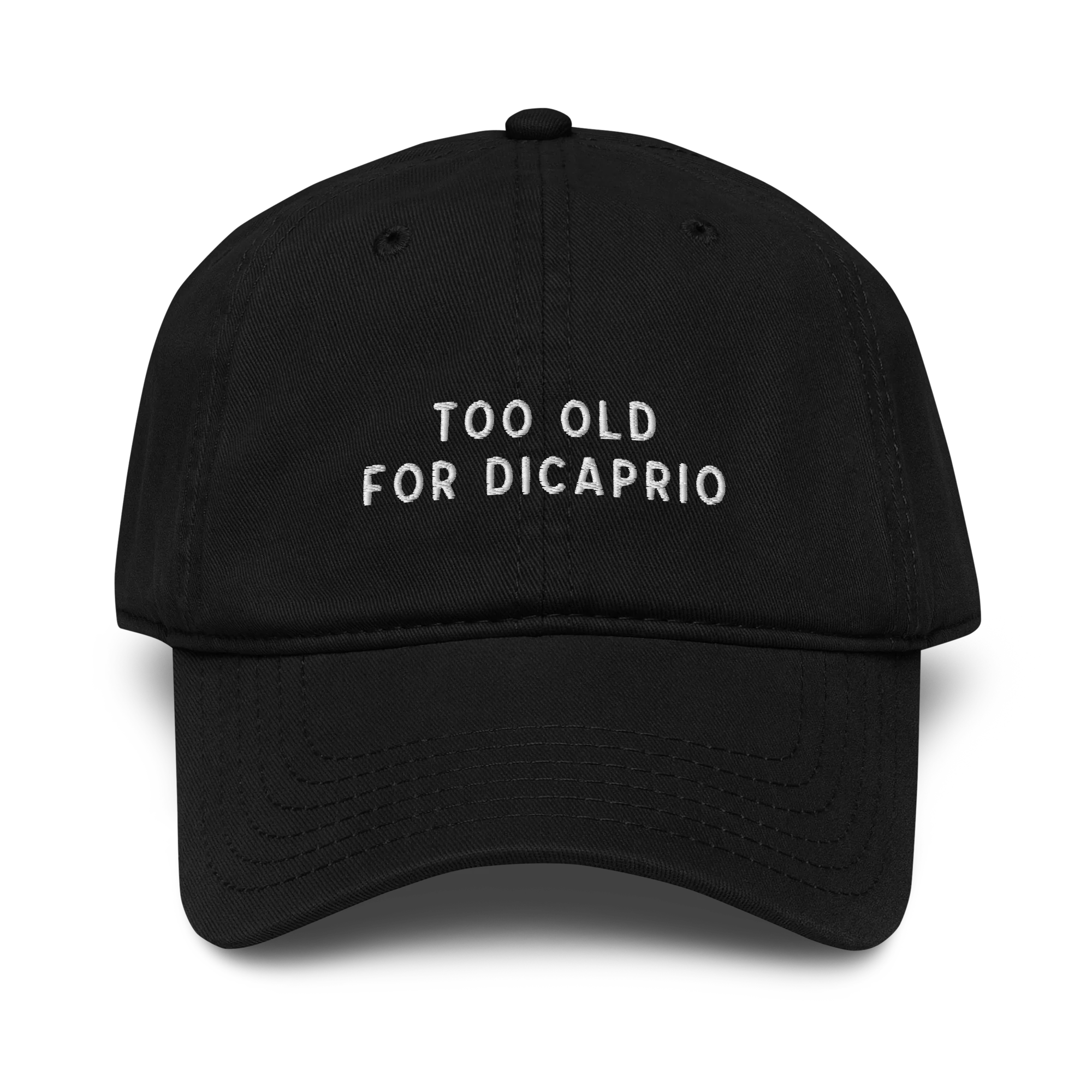 Too Old For DiCaprio Embroidered Vintage Wash Baseball Cap - Image 9