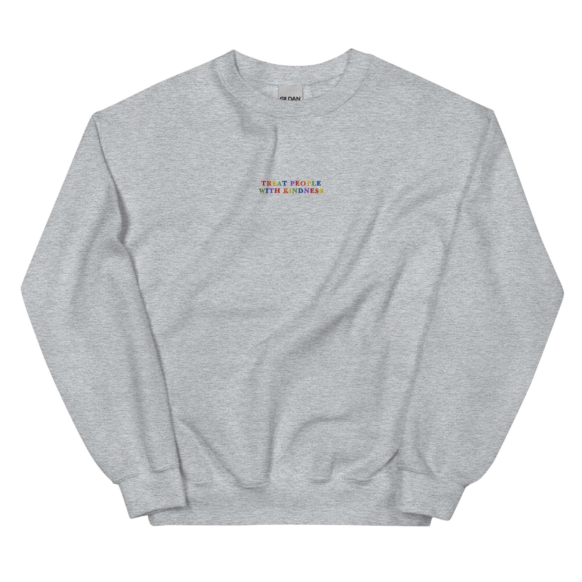 Treat People With Kindness Rainbow Embroidered Sweatshirt - Image 4