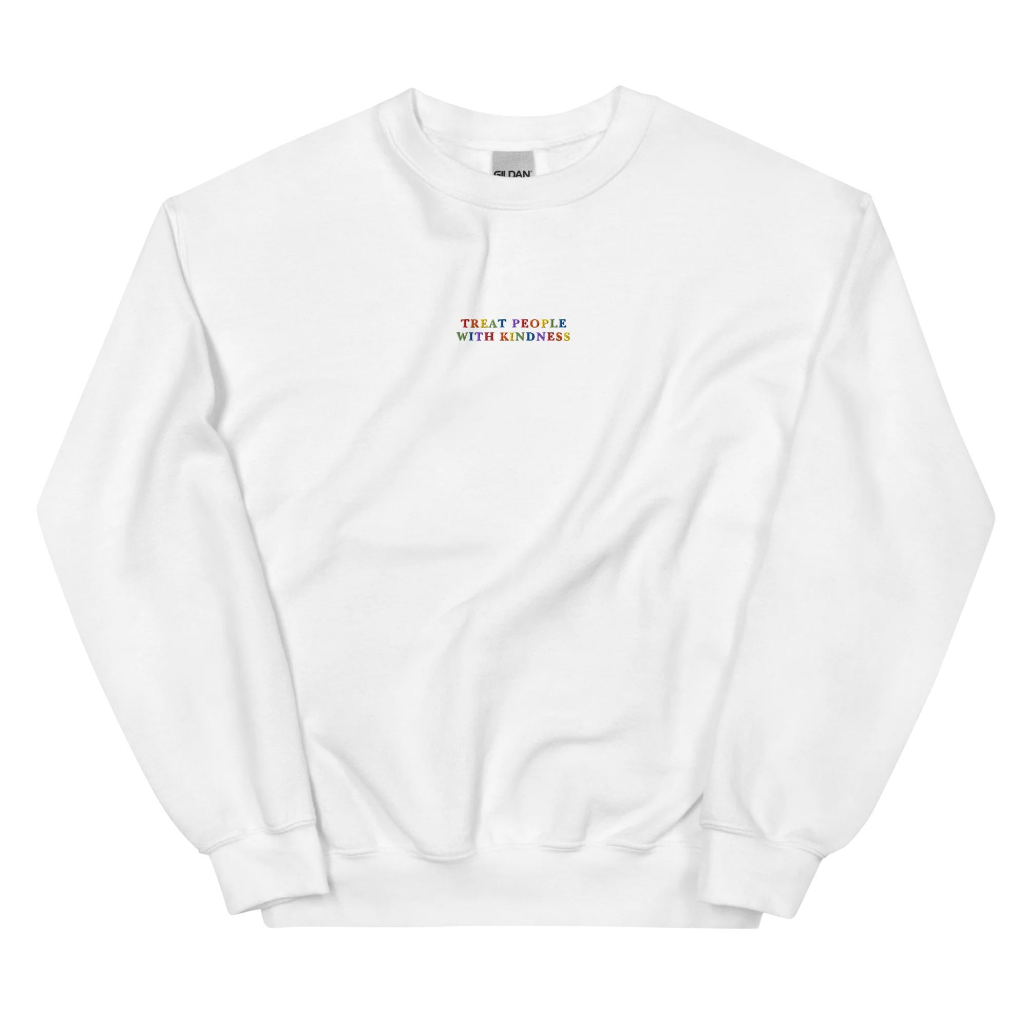 Treat People With Kindness Rainbow Embroidered Sweatshirt - Image 6
