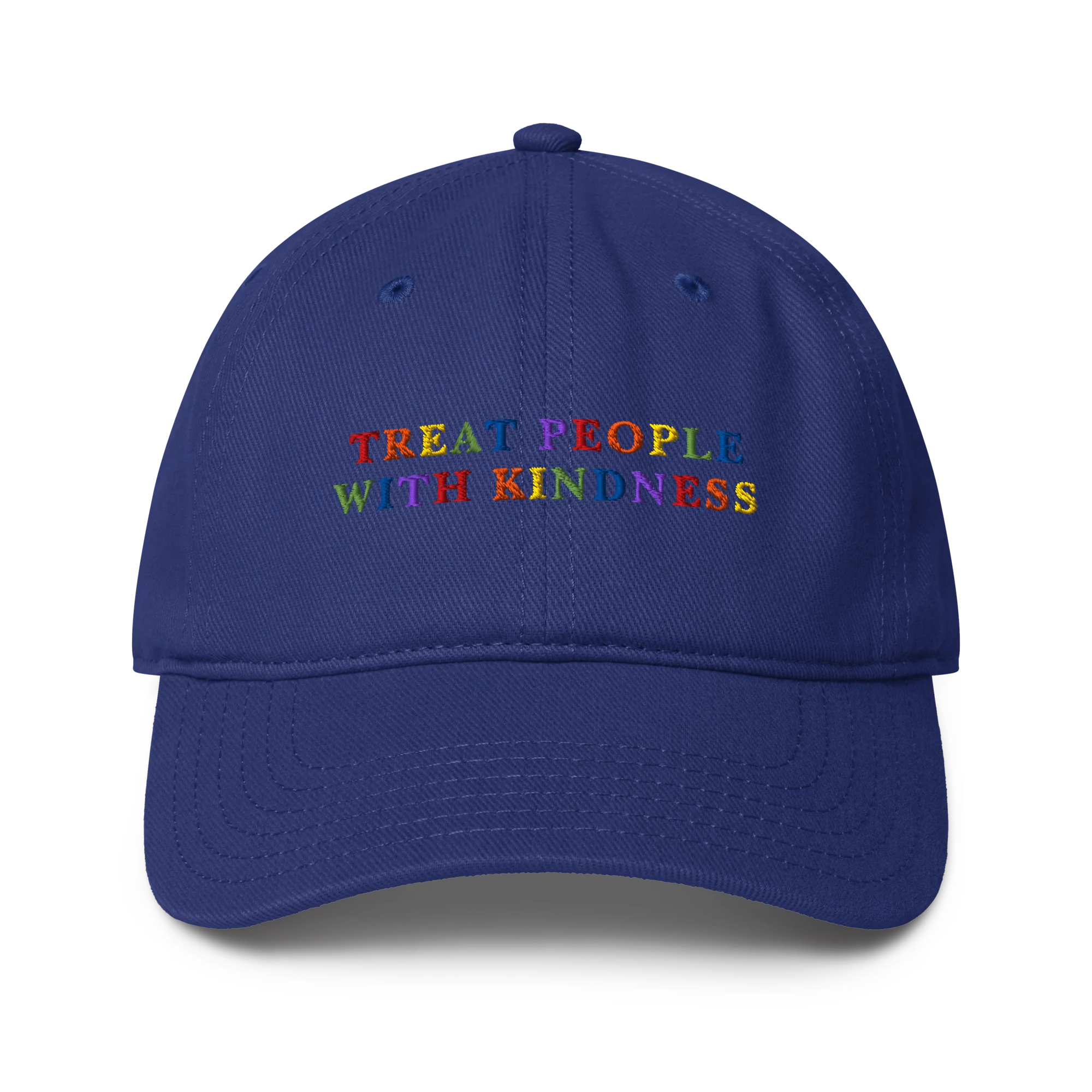 Treat People With Kindness Rainbow Embroidered Baseball Cap - Image 3