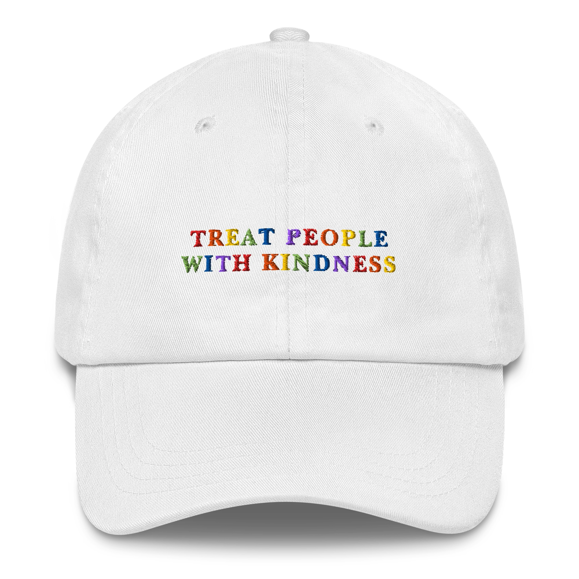 Treat People With Kindness Rainbow Embroidered Cap - Image 3