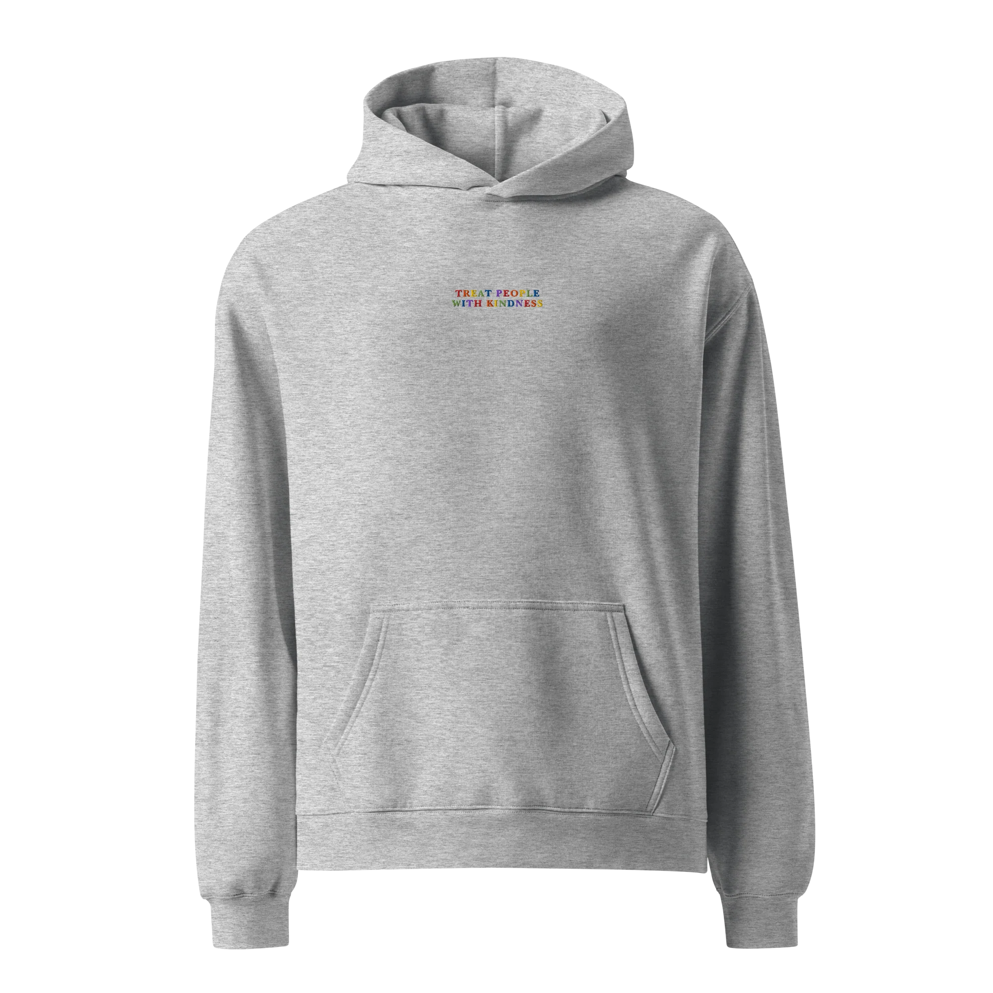Treat People With Kindness Rainbow Embroidered Premium Oversized Hoodie - Image 11