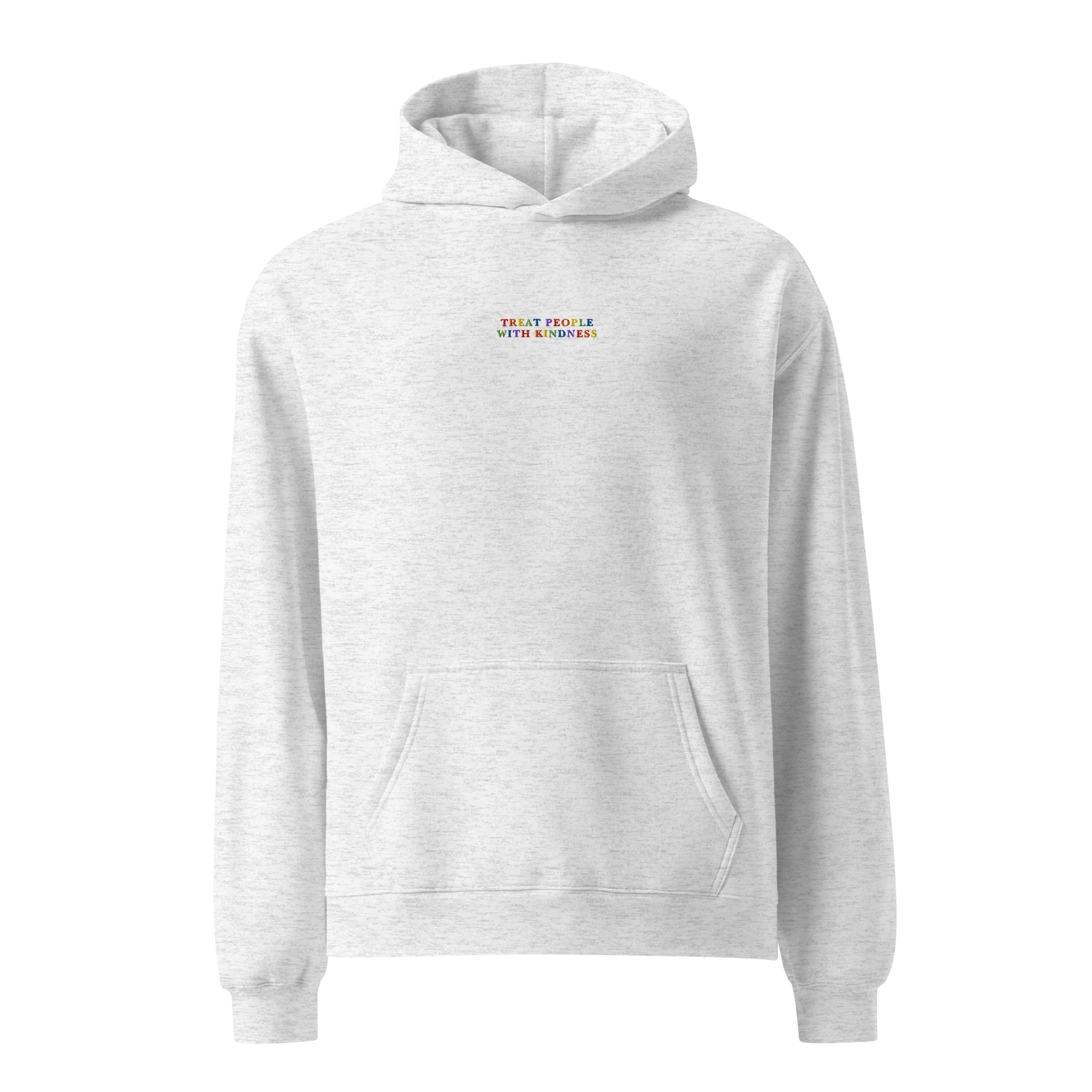 Treat People With Kindness Rainbow Embroidered Premium Oversized Hoodie - Image 5