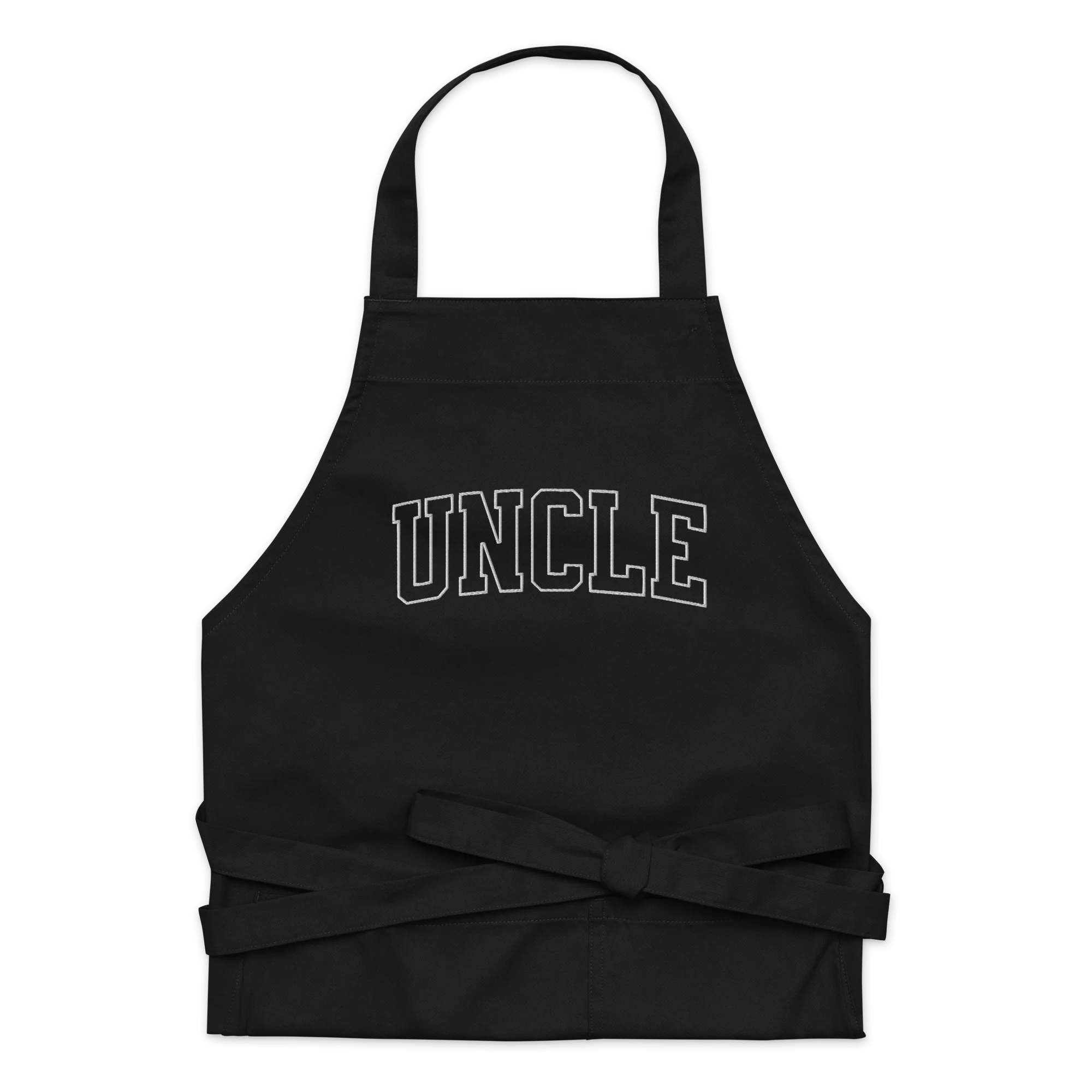 Uncle Embroidered Organic Cotton Apron