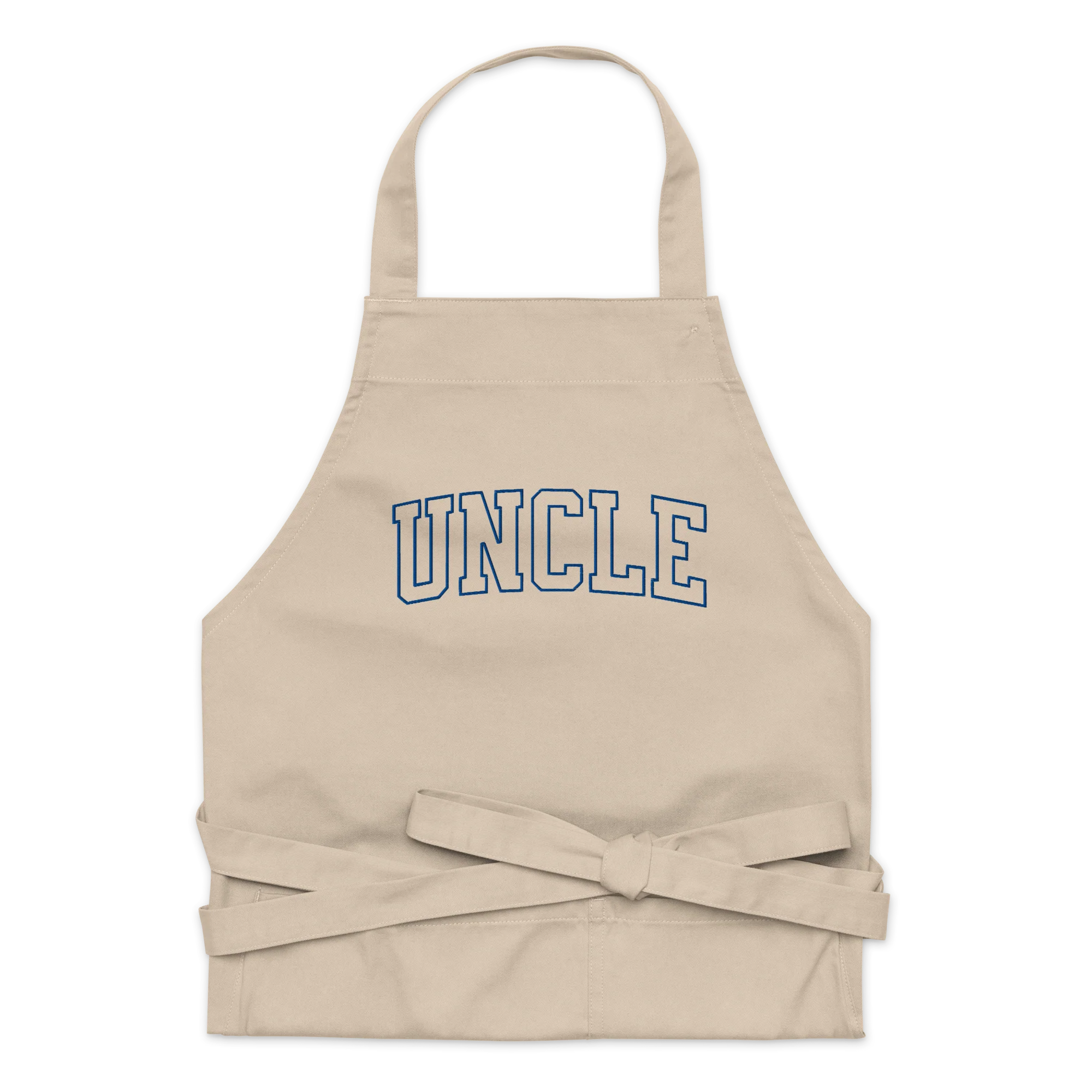 Uncle Embroidered Organic Cotton Apron - Image 4