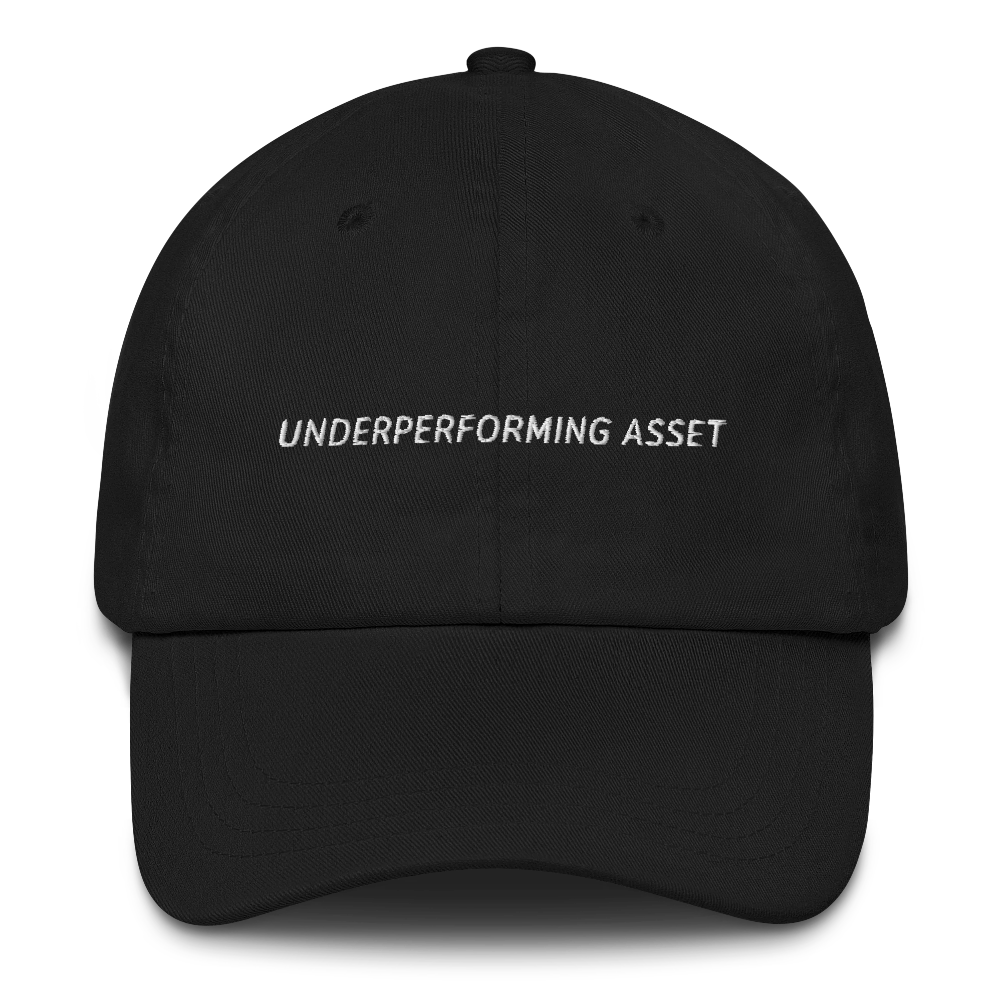 Underperforming Asset Funny Finance Embroidered Cap - Image 3