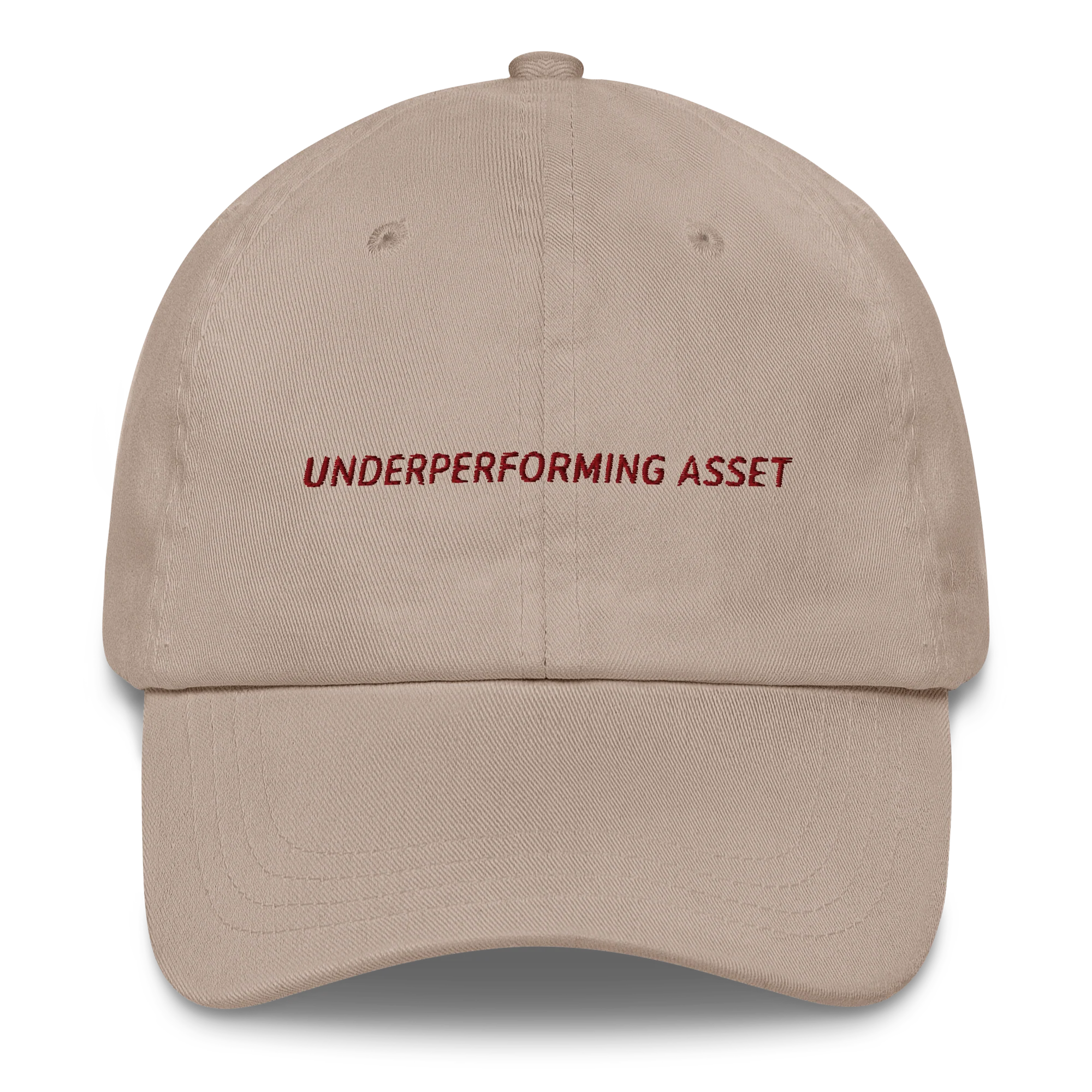 Underperforming Asset Funny Finance Embroidered Cap - Image 7