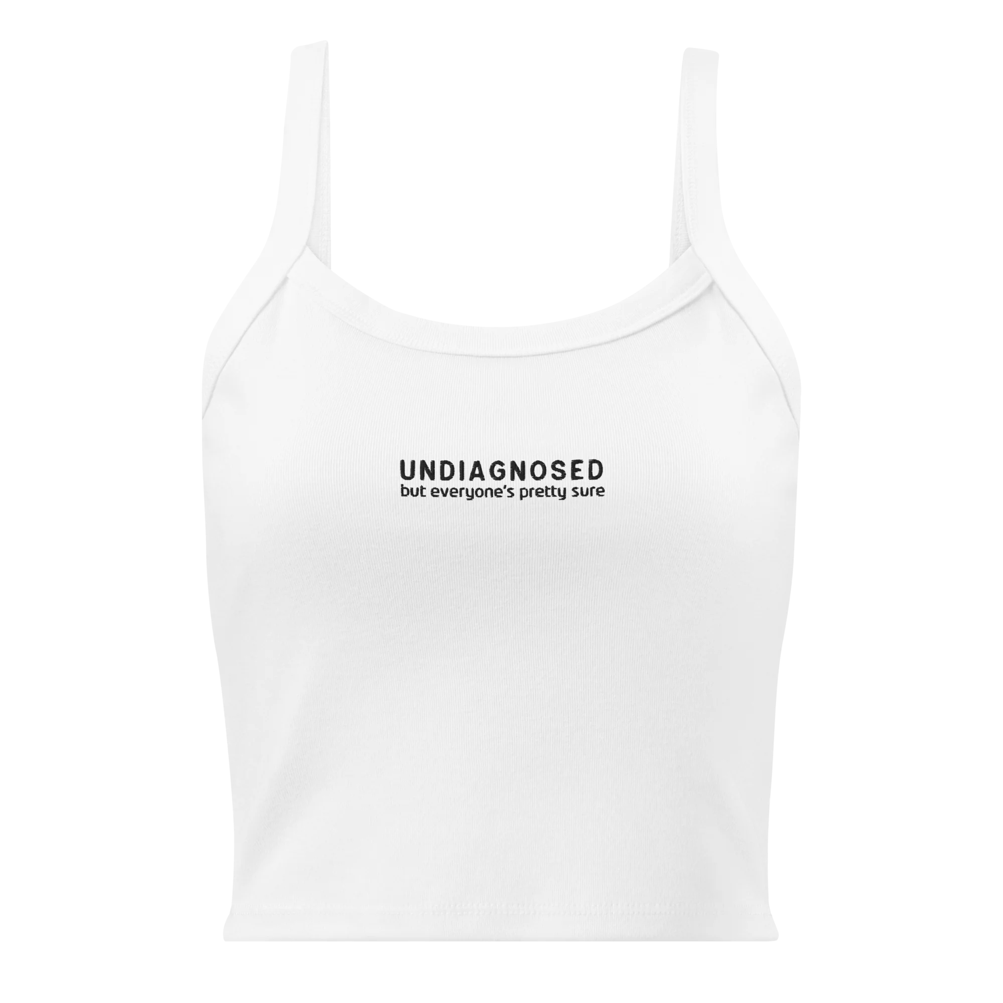 Undiagnosed But Everyone's Pretty Sure Rib Embroidered Tank Top - Image 7