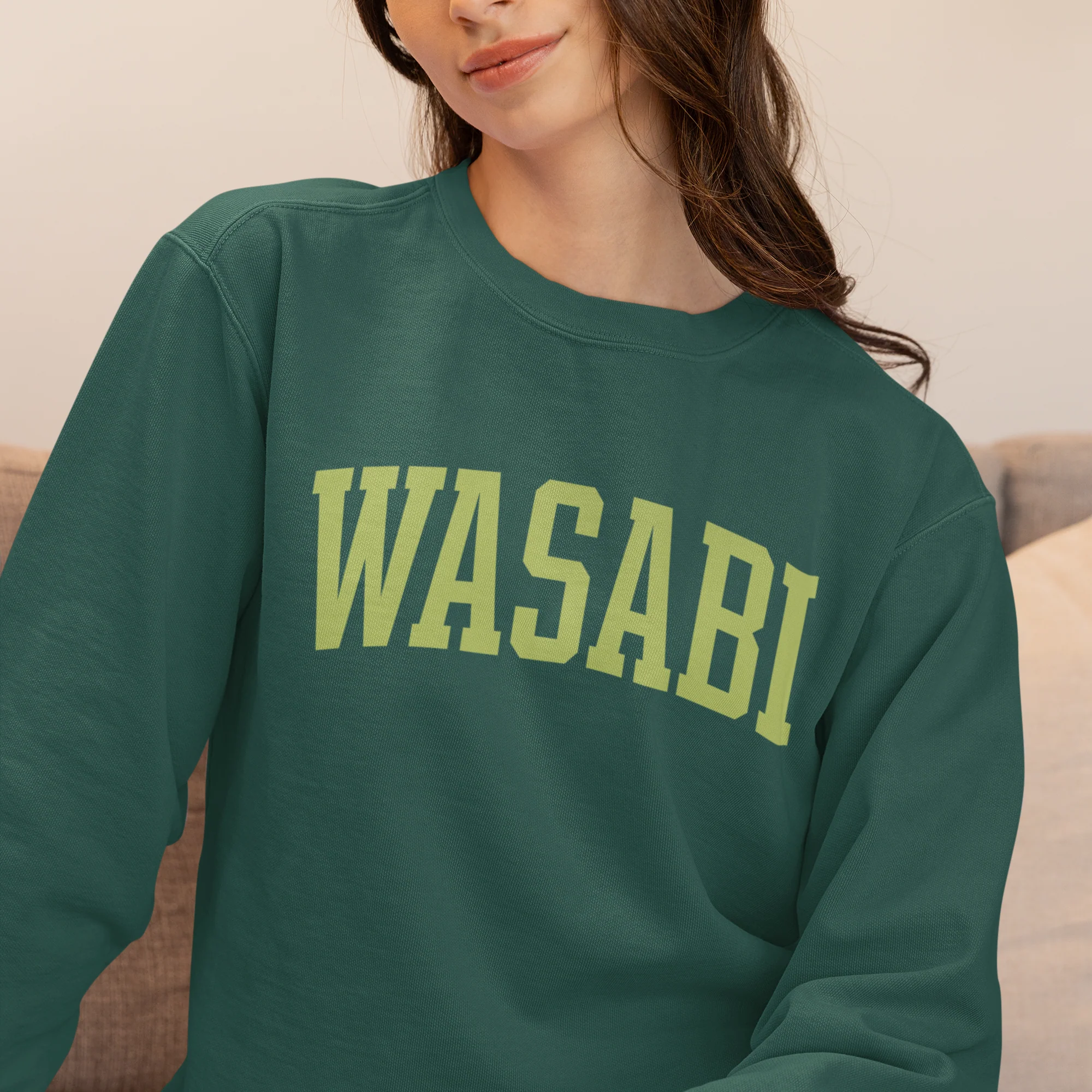 Wasabi Japanese Condiment Varsity Sweatshirt - Image 2