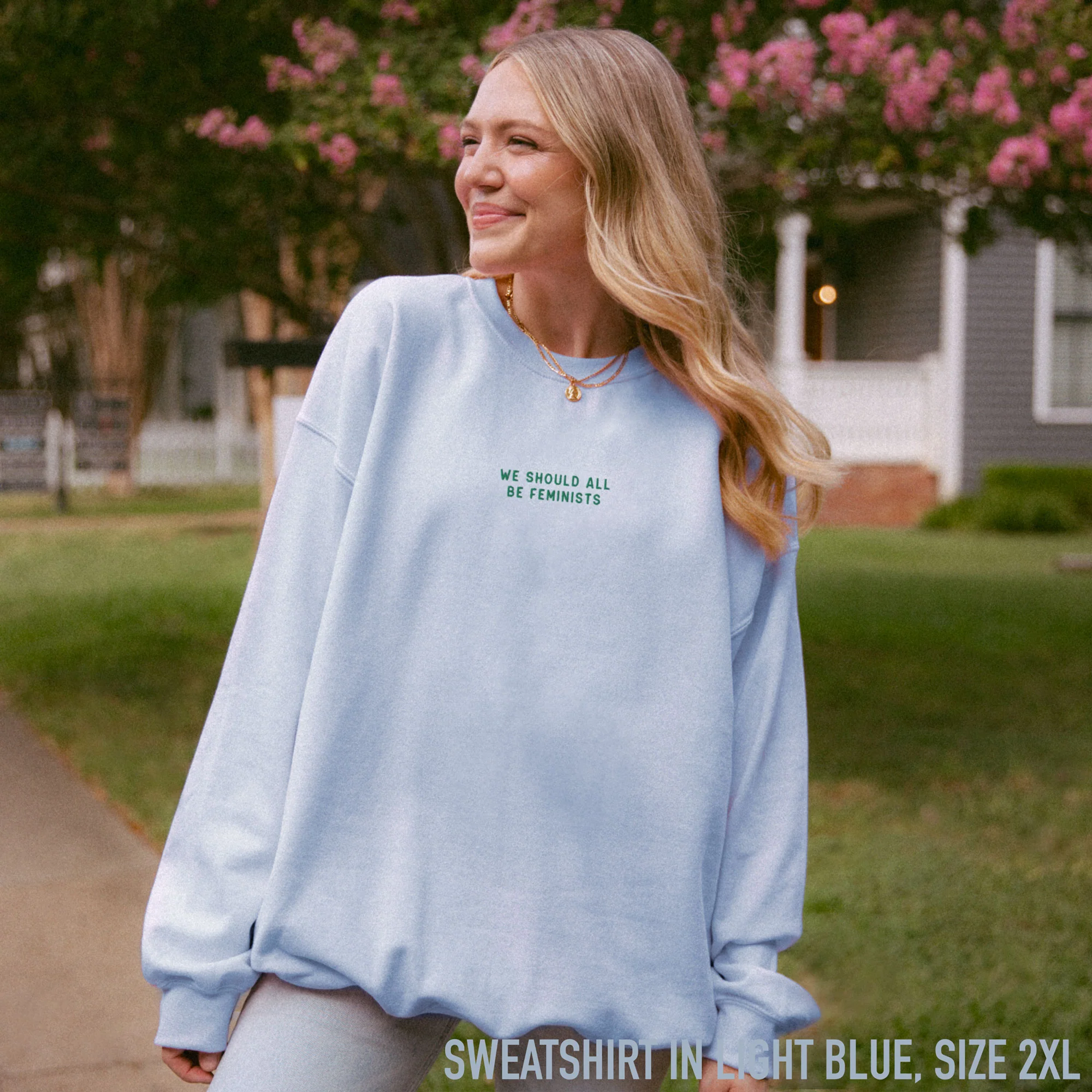We Should All Be Feminists Embroidered Sweatshirt - Image 2