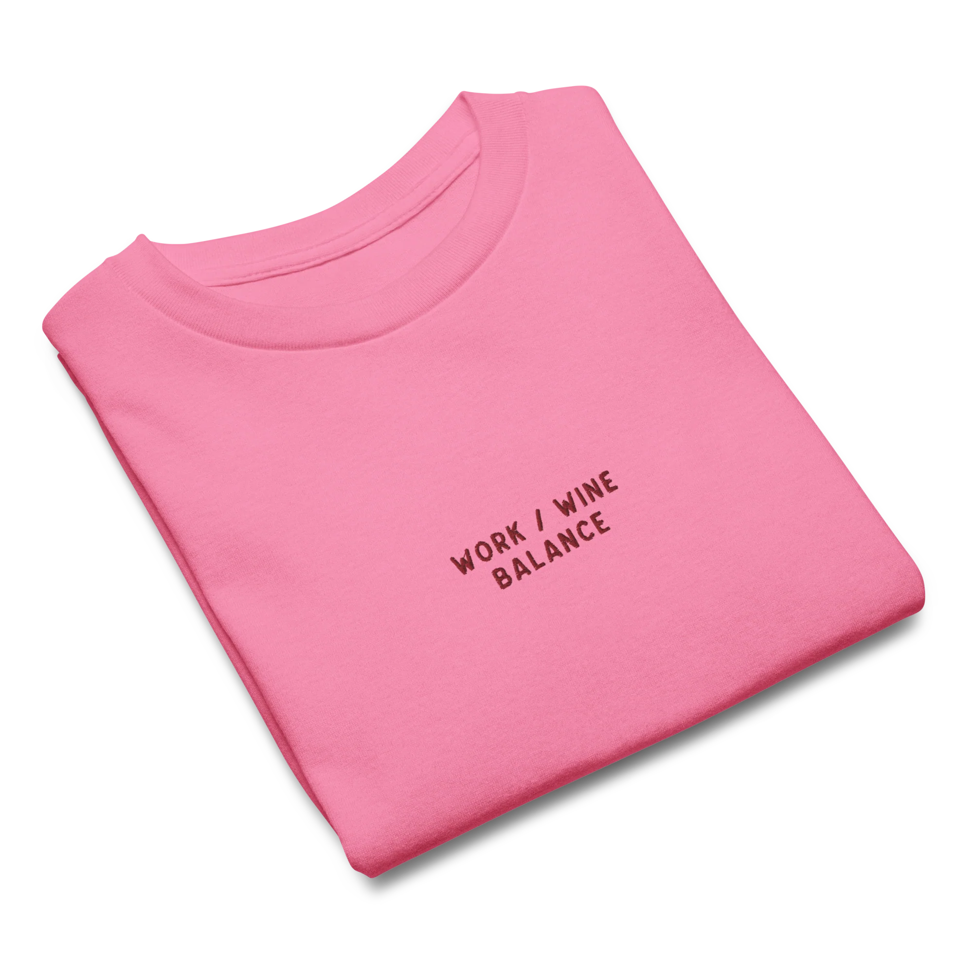 Work / Wine Balance Embroidered Baby Tee - Image 3
