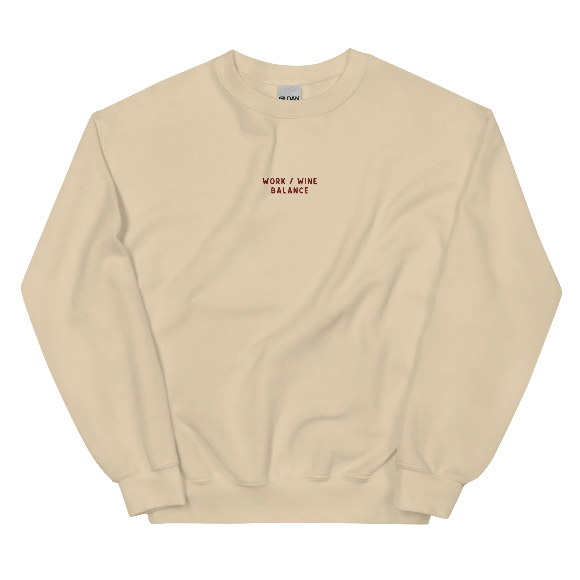 Work / Wine Balance Embroidered Sweatshirt - Image 3
