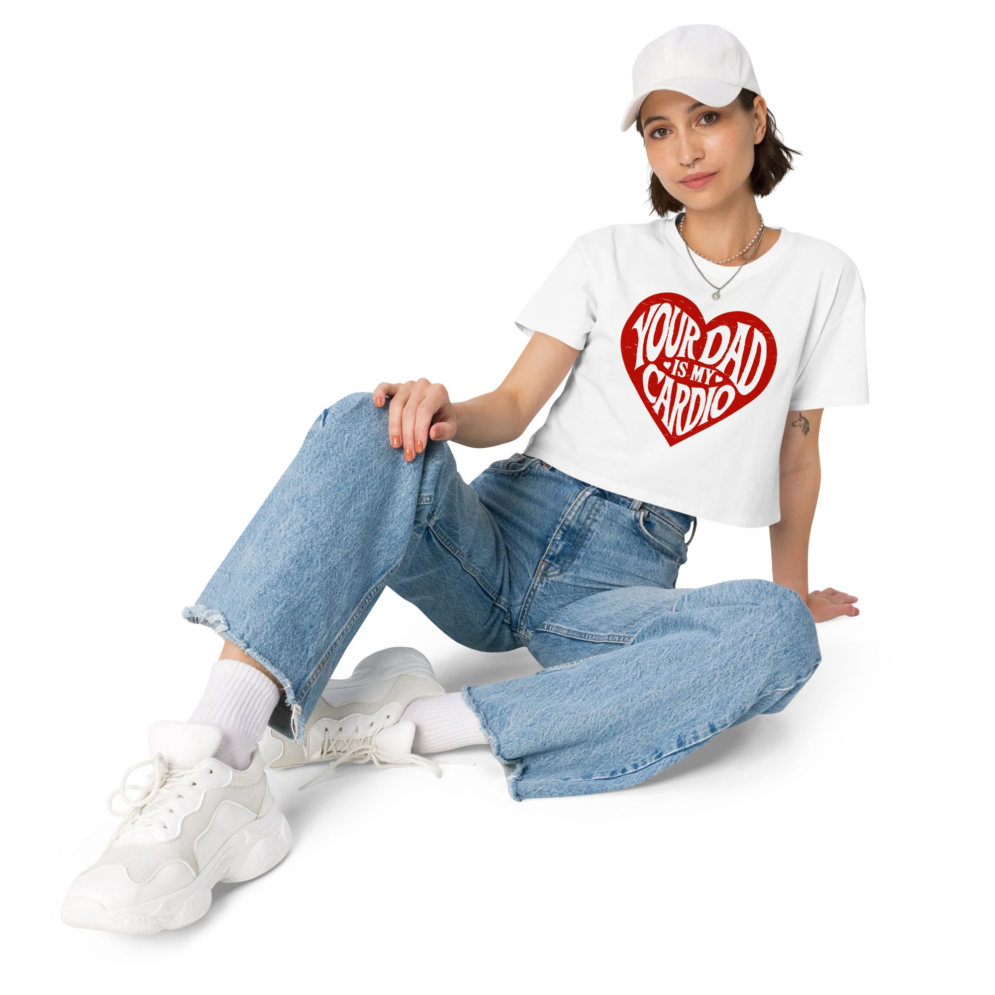 Your Dad is My Cardio Crop Tee - Image 2
