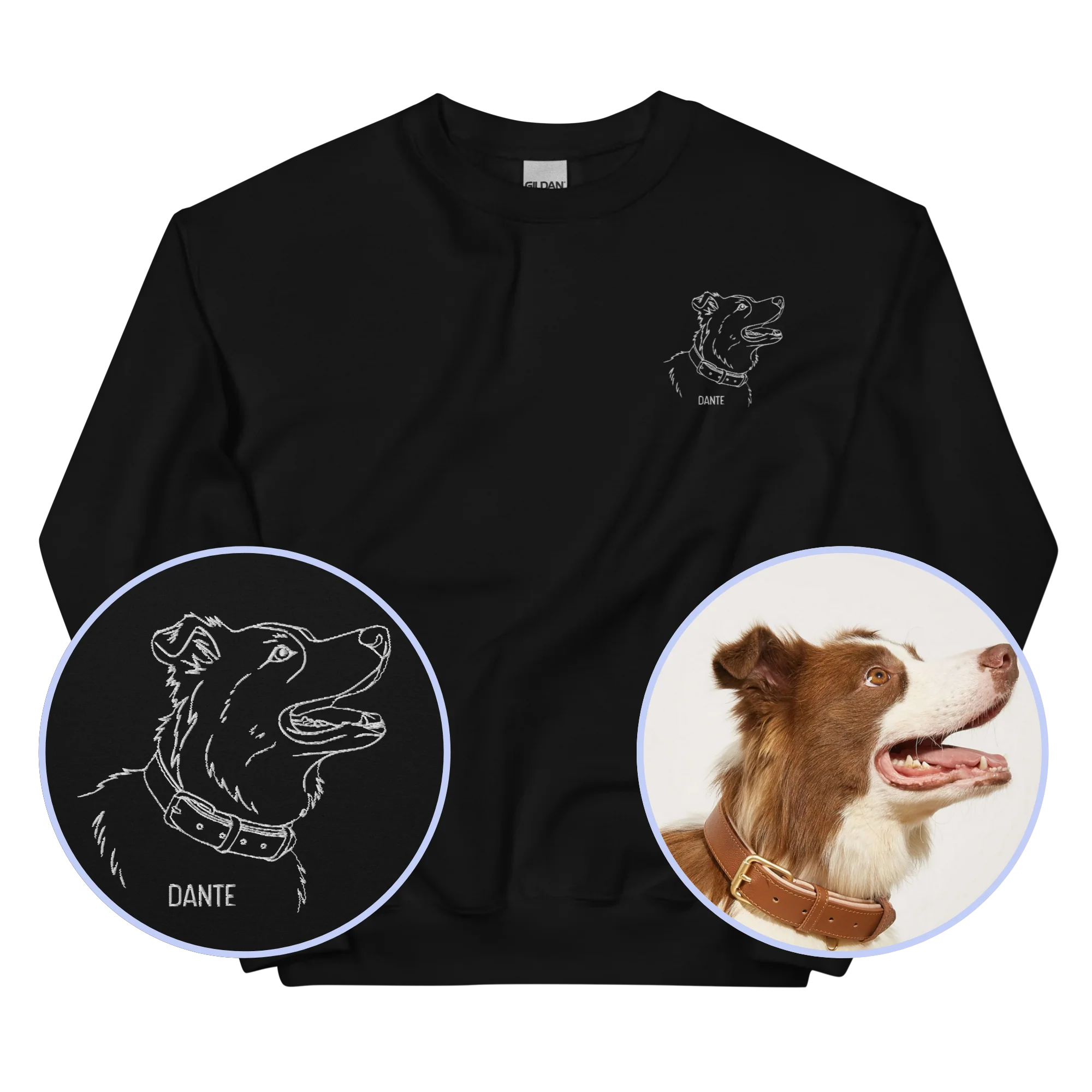 YOUR PET Embroidered Portrait Sweatshirt - Image 10