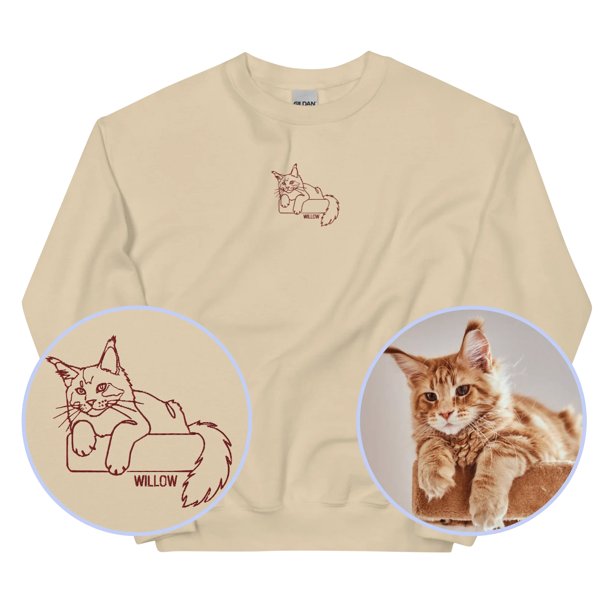 YOUR PET Embroidered Portrait Sweatshirt - Image 7